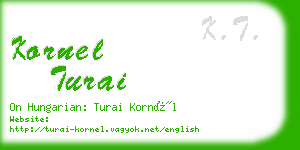 kornel turai business card